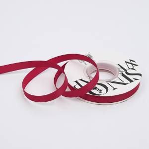 Satin-Blumenband - Schwarz - Rolle 1 cm x 18 m