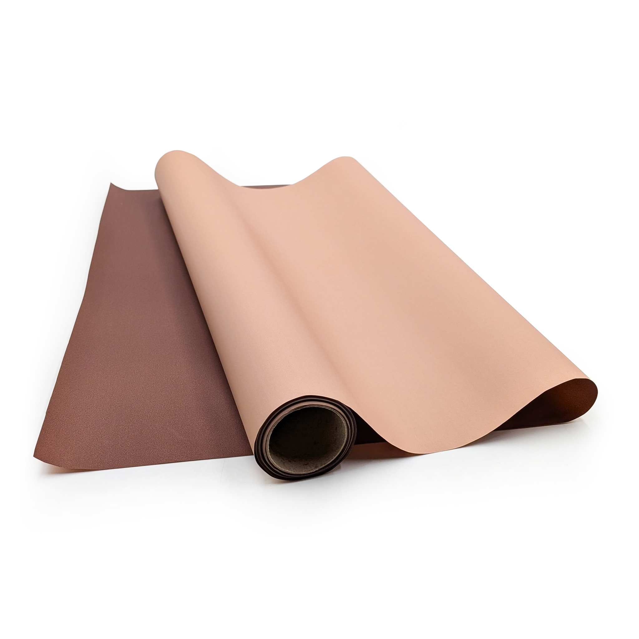 Duftende Floristenfolie – Satin Aroma – Zweifarbig – Kaffee + Beige – Rolle 50 cm × 9 m