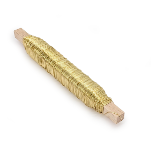 Goldener Floristendraht auf Stiel - 0,5 mm