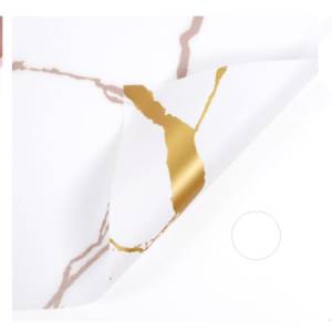 Floristische Folie - "Marble" Weiß - Bögen 58x58 cm - 20 Stück