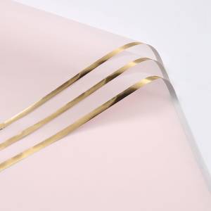 Floristische Folie - "Stripe" Hellrosa - Bögen 58x58 cm - 20 Stück