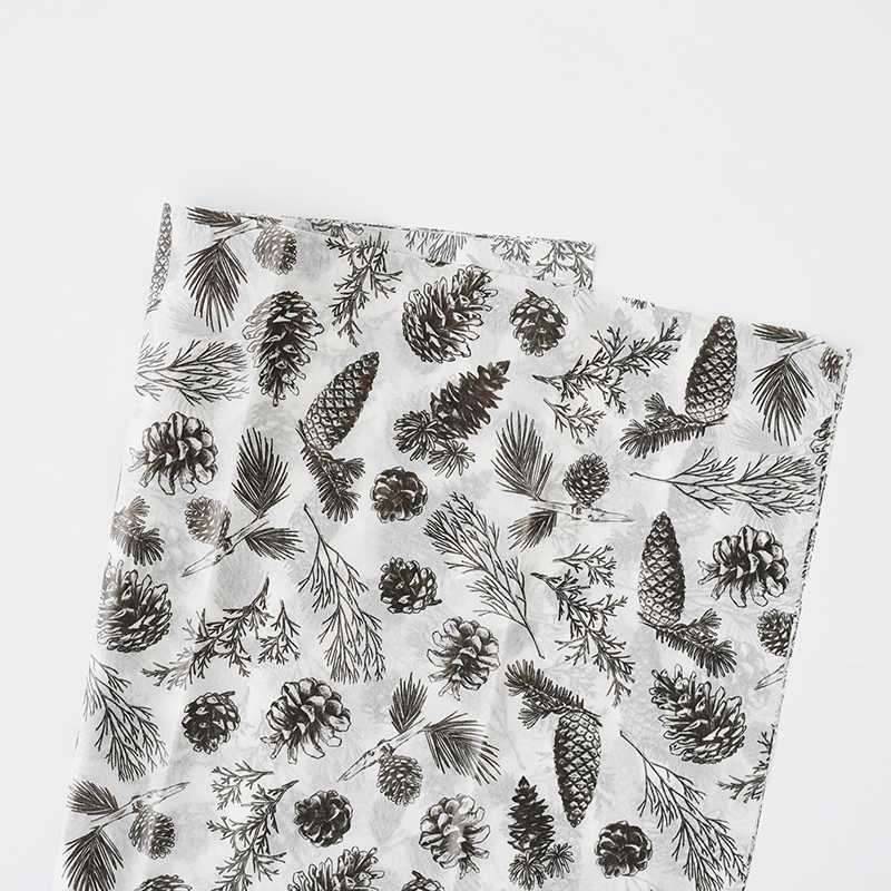 Floristische Papier "Natural Elements" - Zapfen - Bögen 50x70 cm - 10 Stück