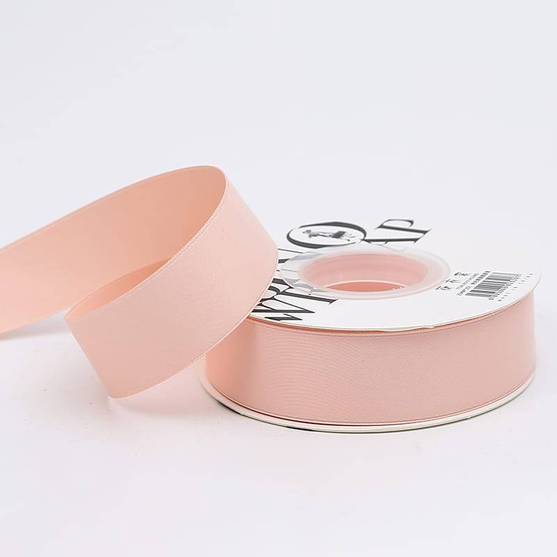 Satin-Blumenband - Rosa - Rolle 2,5 cm x 18 m