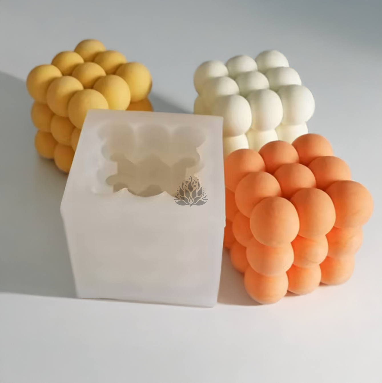 Silikonform für Kerzen - Bubble Cube