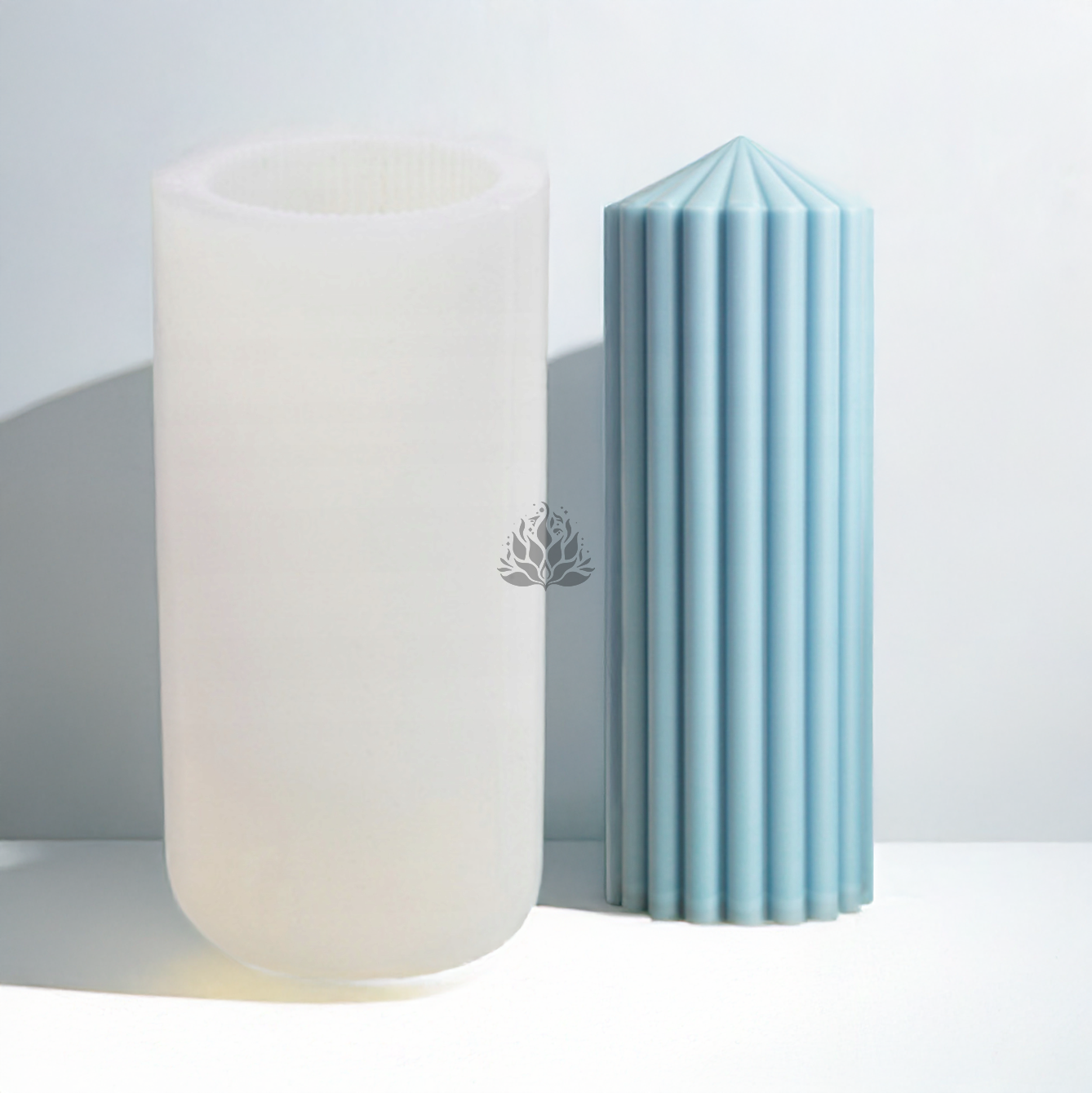 Silikonform für Kerzen - "Athena" Schlanker Pfeiler