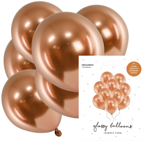 Glossy Ballons - Kupfer - 30 cm (10 Stück)