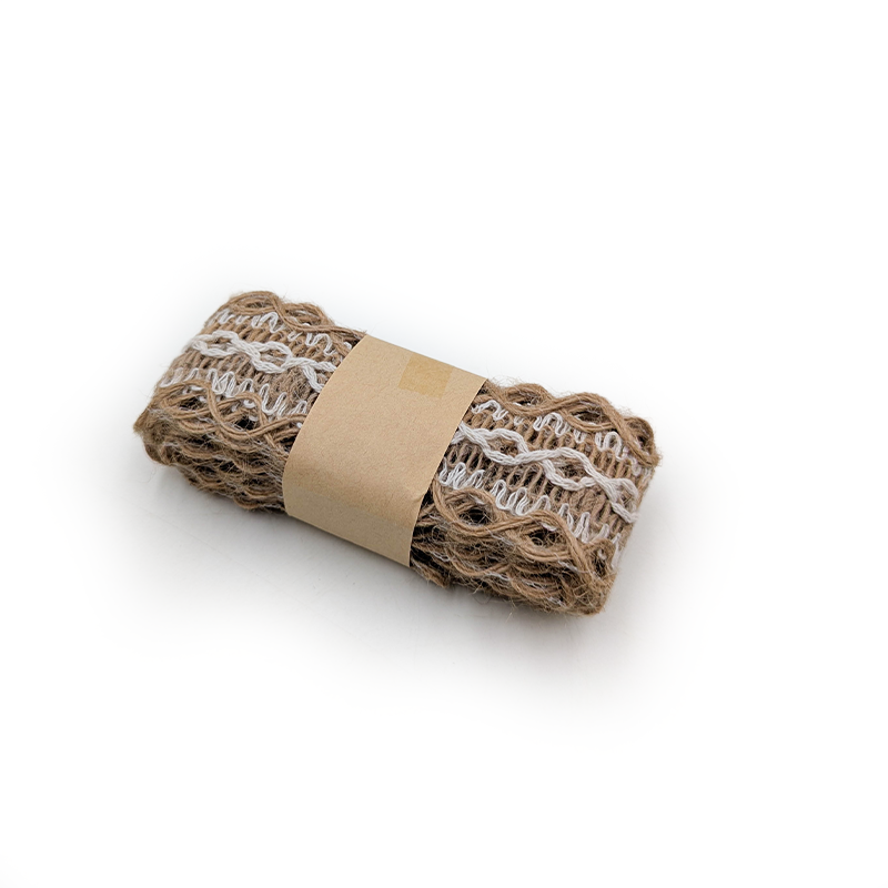 Floristikband aus Jute – Natur – Boho-Schlaufe – Rolle 4cm × 2m