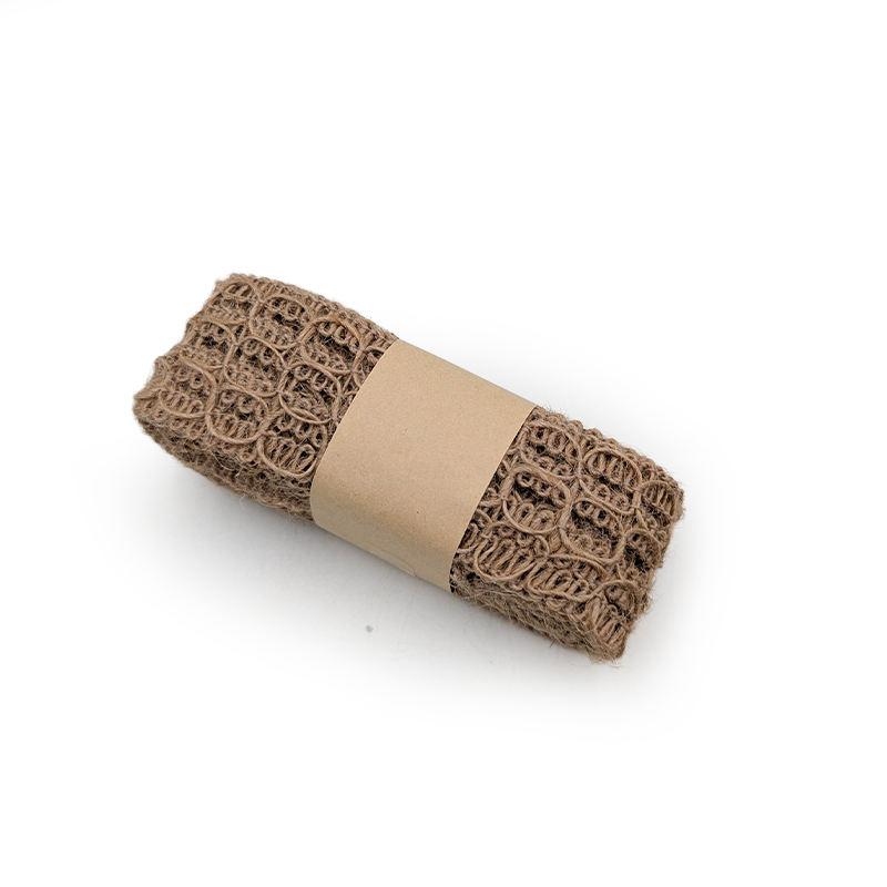 Floristikband aus Jute – Natur – Geflochtene Schlaufen – Rolle 4cm × 2m