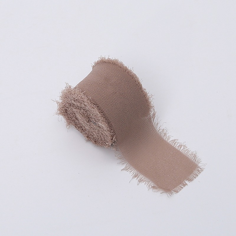 Floristikband – Chiffon – Warmes Beige – Rolle 4 cm x 4,5 m