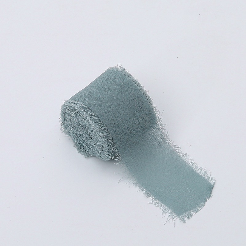 Floristikband – Chiffon – Staubiges Blau – Rolle 4 cm x 4,5 m