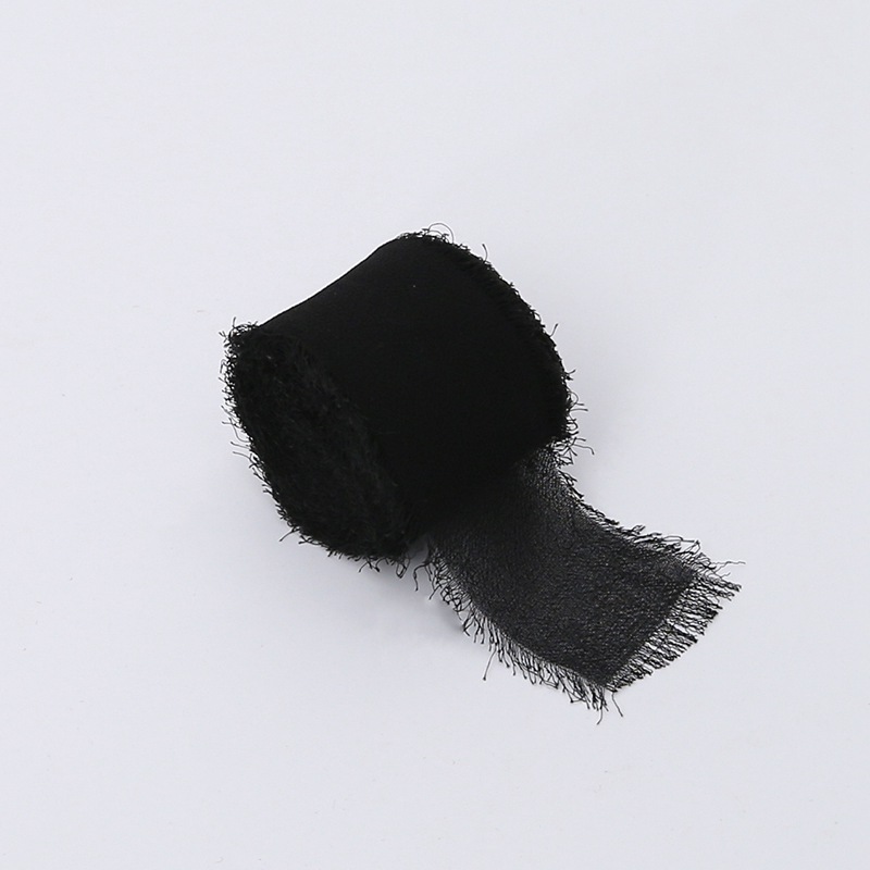 Floristikband – Chiffon – Schwarz – Rolle 4 cm x 4,5 m
