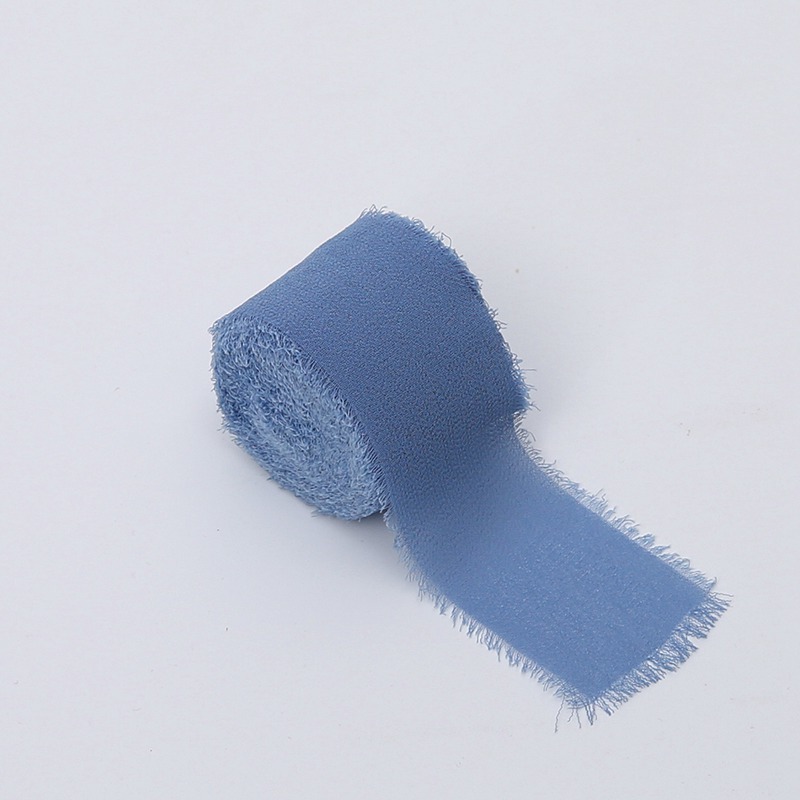 Floristikband – Chiffon – Blau – Rolle 4 cm x 4,5 m