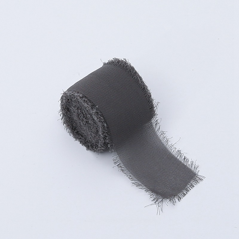 Floristikband – Chiffon – Graphit – Rolle 4 cm x 4,5 m