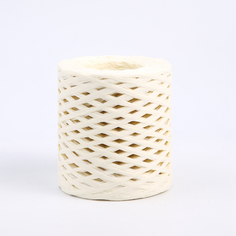 Dekorative Schnur – Synthetische Raffia – Beige-Gelb – Rolle 180 m