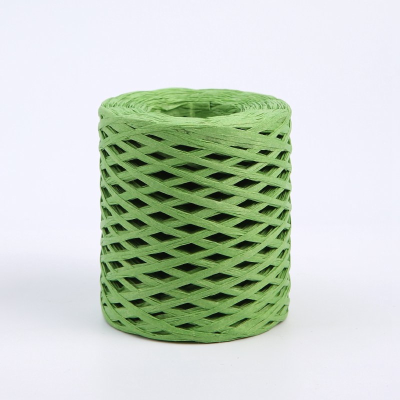 Dekorative Schnur – Synthetische Raffia – Grün – Rolle 180 m 