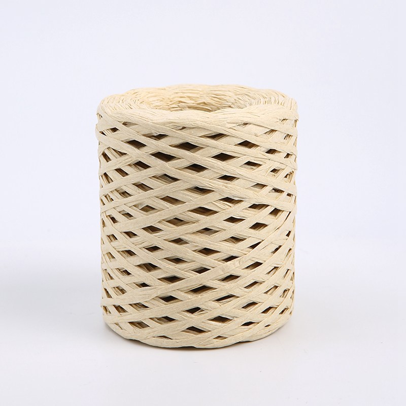 Dekorative Schnur – Synthetische Raffia – Creme – Rolle 180 m 