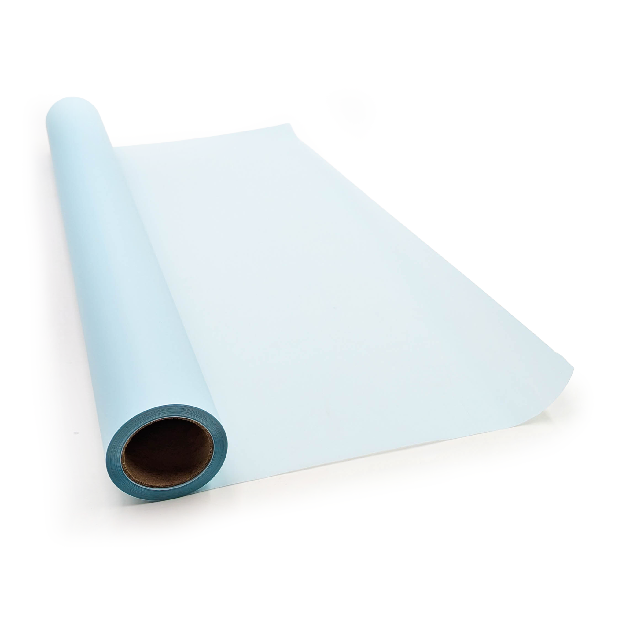 Matte Blumenfolie – „Matte 90er“ – Himmelblau – Rolle 58 cm x 20 m