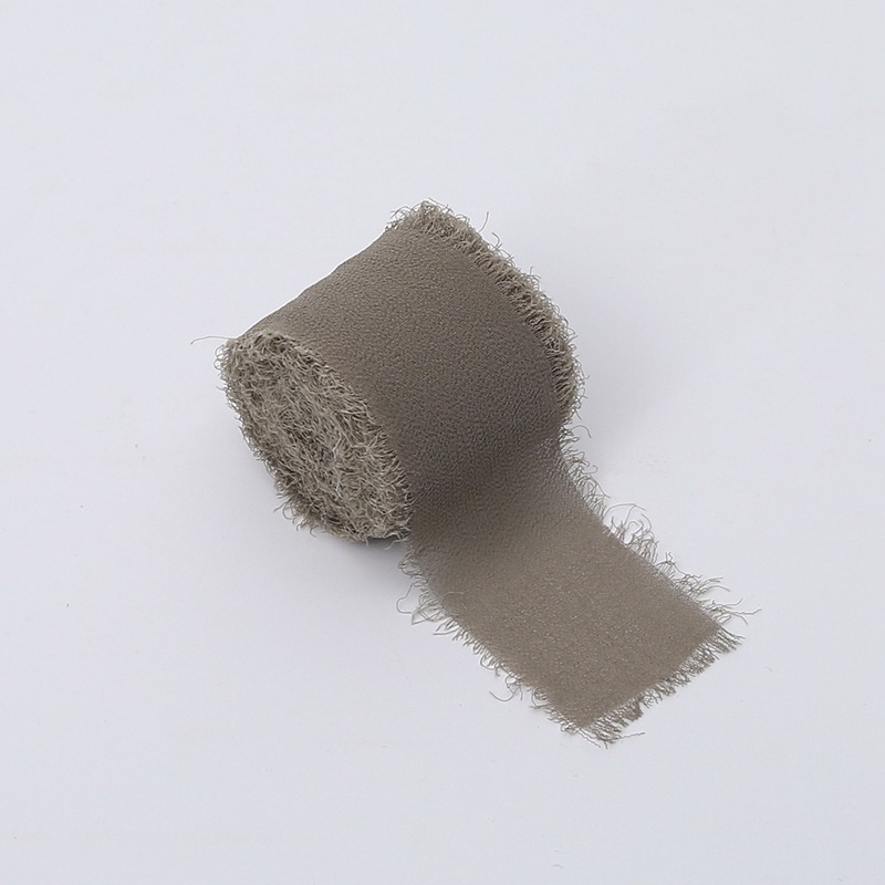 Floristikband – Chiffon – Steinbeige – Rolle 4 cm x 4,5 m