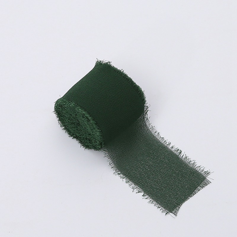 Floristikband – Chiffon – Flaschengrün – Rolle 4 cm x 4,5 m