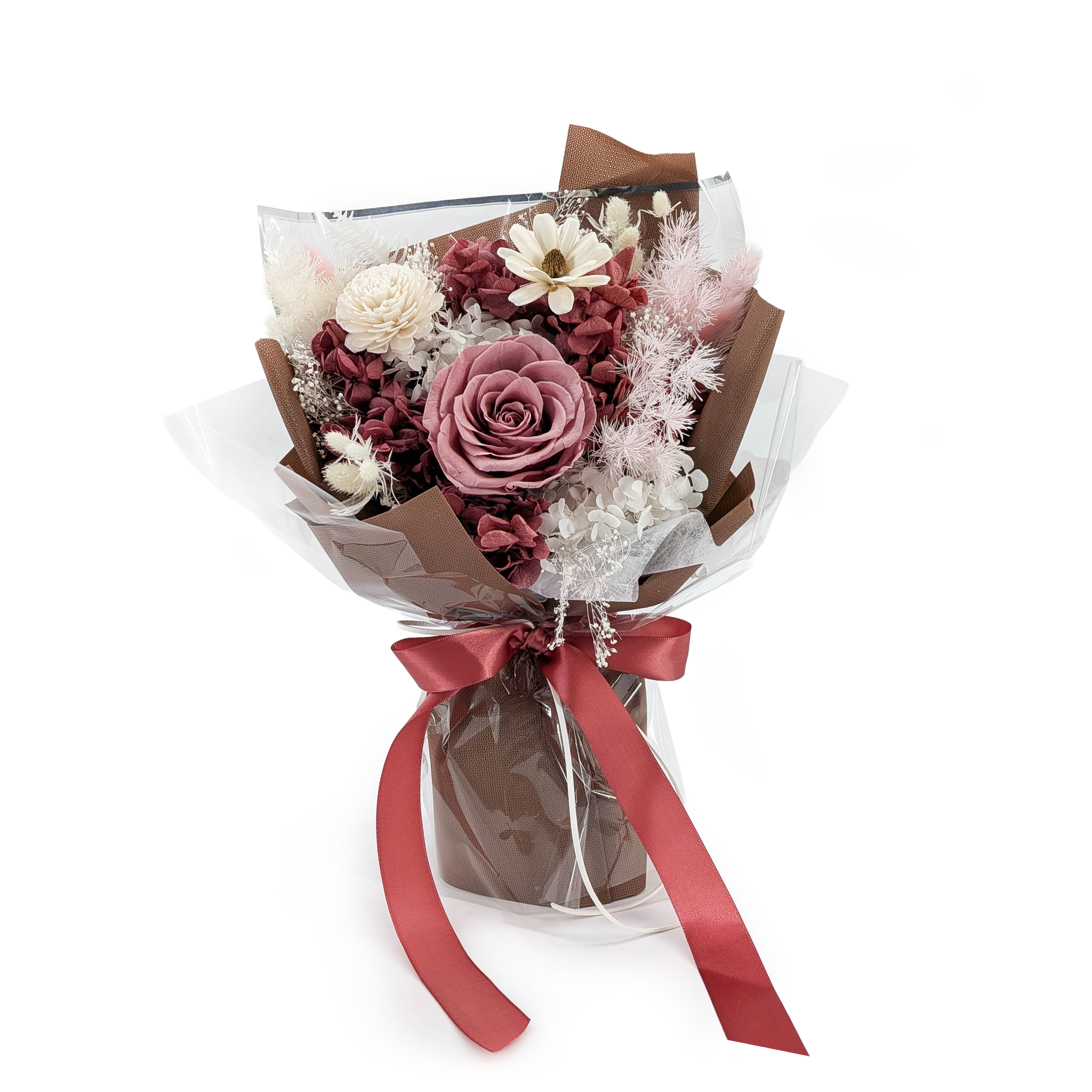 Premium Blumenstrauß in Box – EVERGIVE – A Lasting Gesture – Soft Blush
