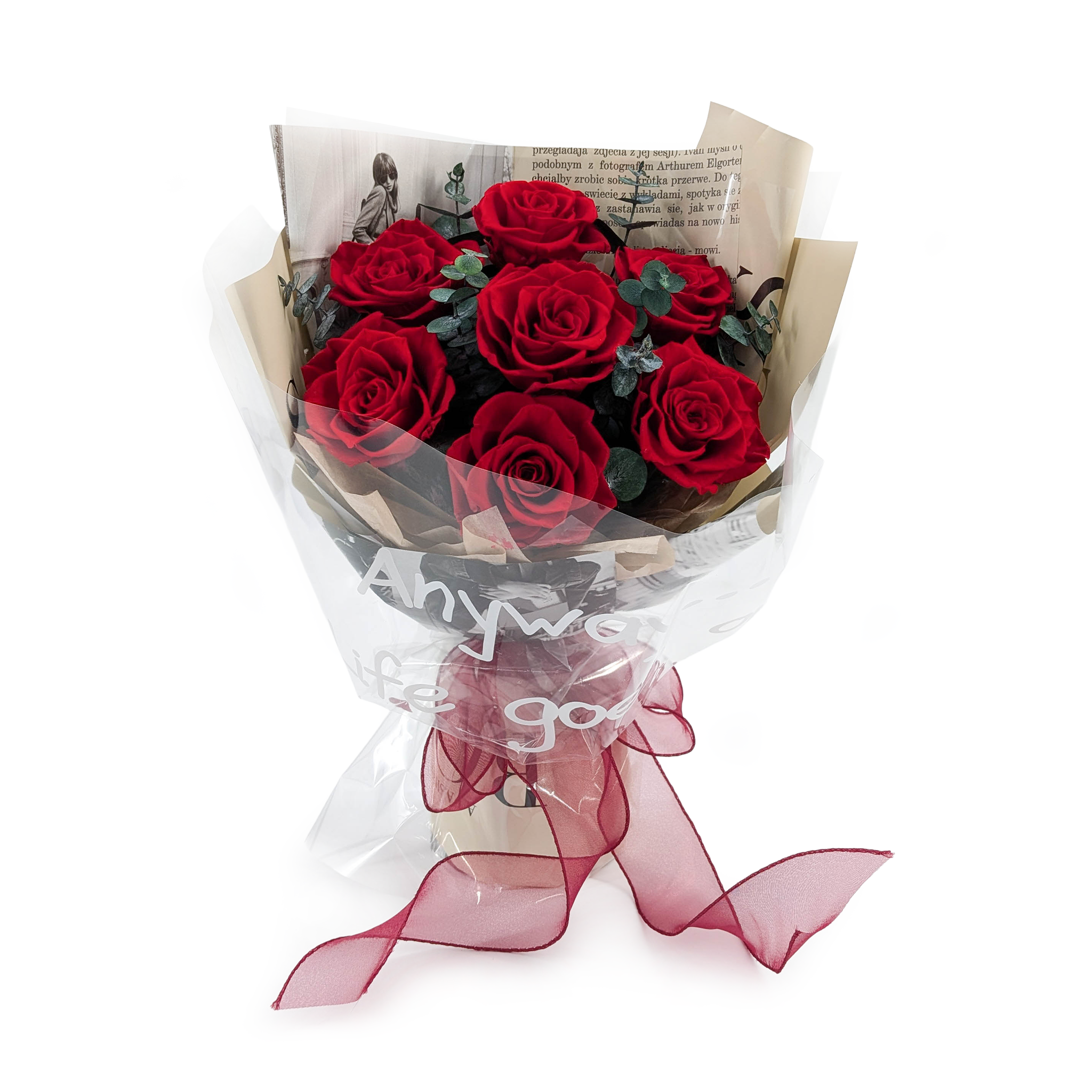 Premium Blumenstrauß in Box – EVERGIVE – A Lasting Gesture – Ruby Blush