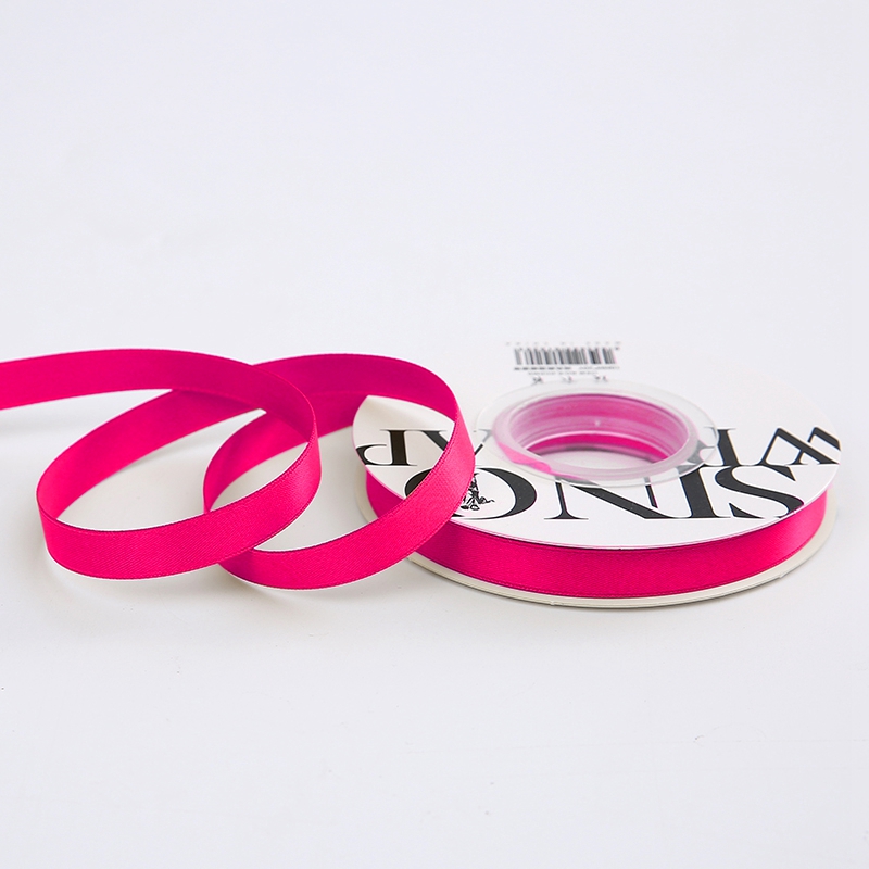 Satin-Blumenband - Fuchsia - Rolle 1 cm x 18 m