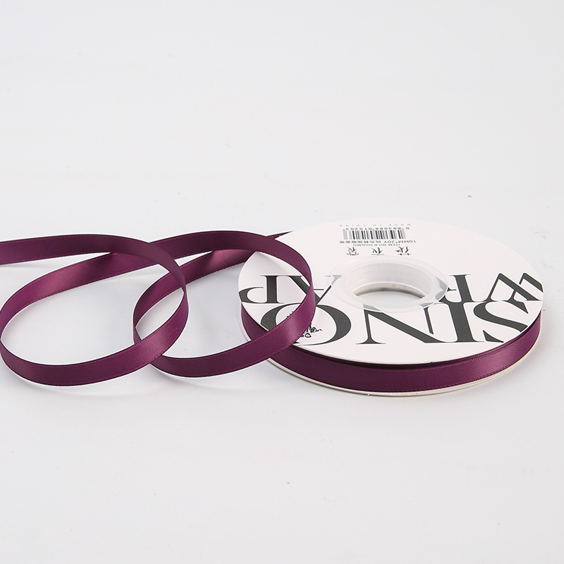 Satin-Blumenband - Violett - Rolle 1 cm x 18 m