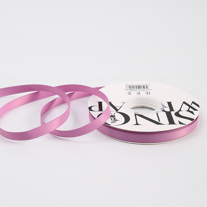 Satin-Blumenband - Fliederrosa  - Rolle 1 cm x 18 m 