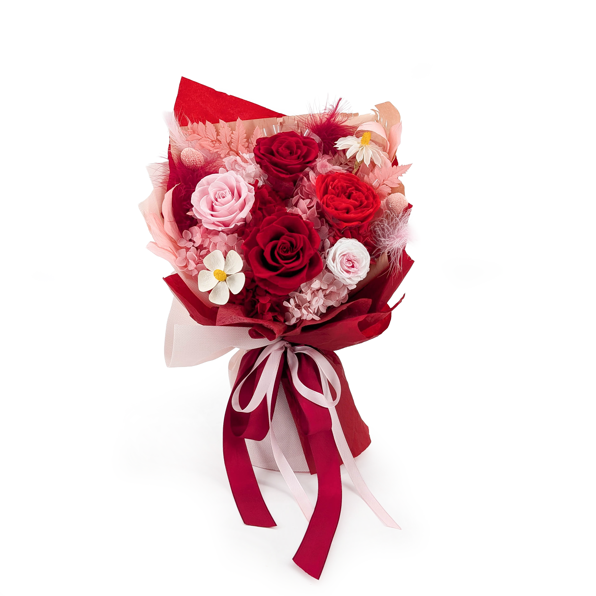 Premium-Blumenstrauß in Geschenkbox – EVERGIVE – A Lasting Gesture – Red Desire