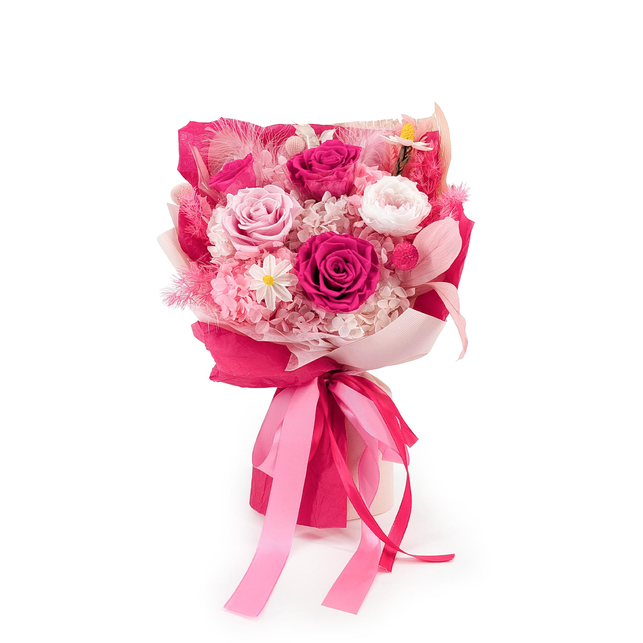 Premium-Blumenstrauß in Geschenkbox – EVERGIVE – A Lasting Gesture – Pink Desire