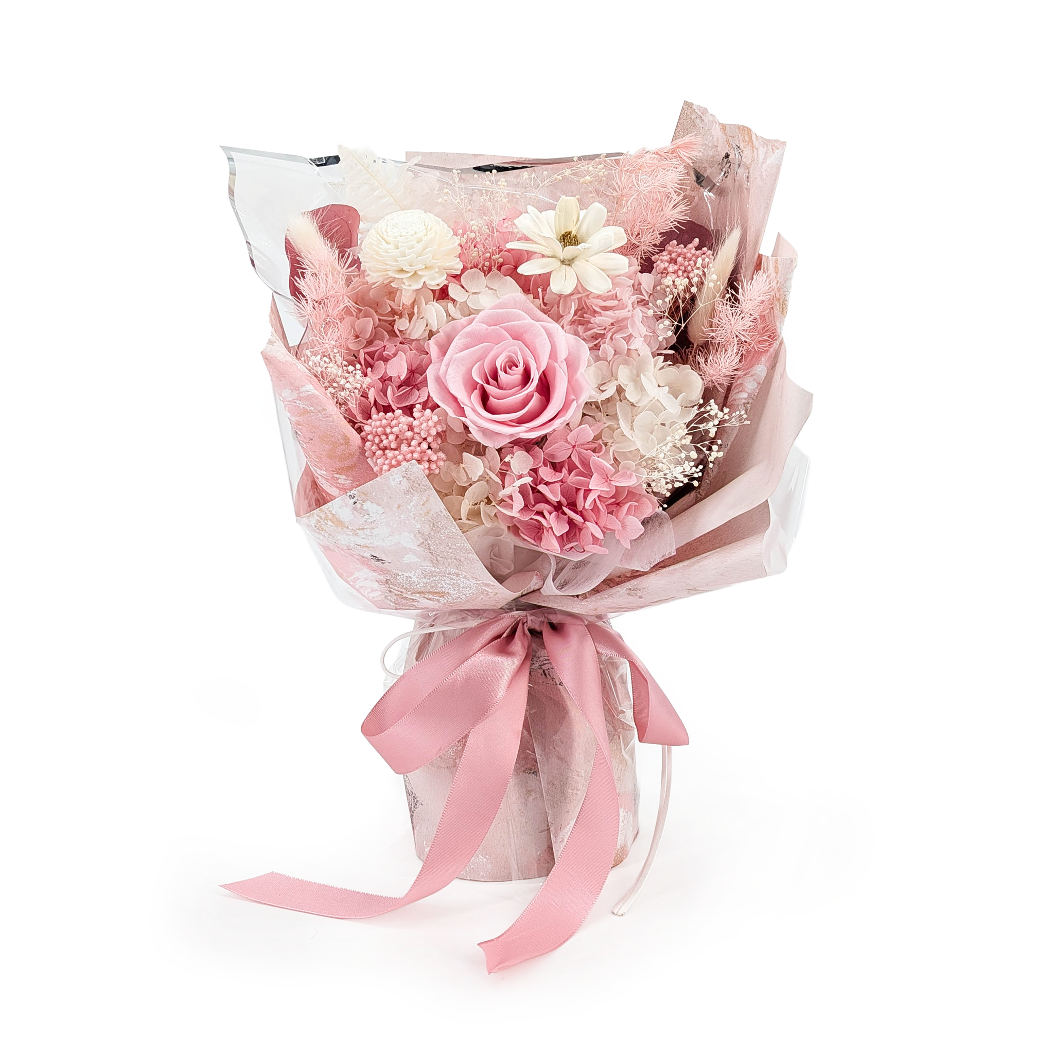 Premium-Blumenstrauß in Geschenkbox – EVERGIVE – A Lasting Gesture – Pink Blush