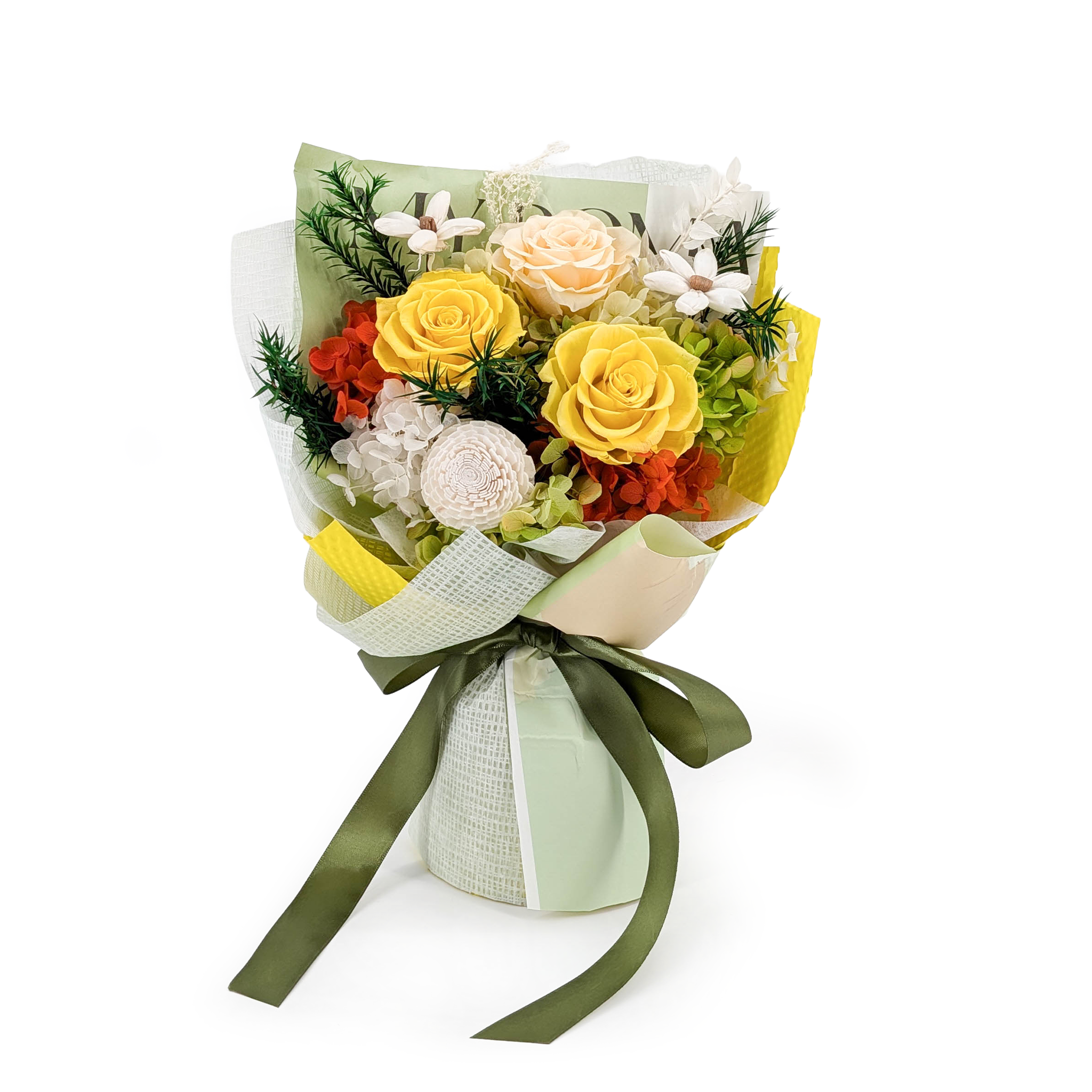 Premium-Blumenstrauß in Geschenkbox – EVERGIVE – A Lasting Gesture – Sunny Charm