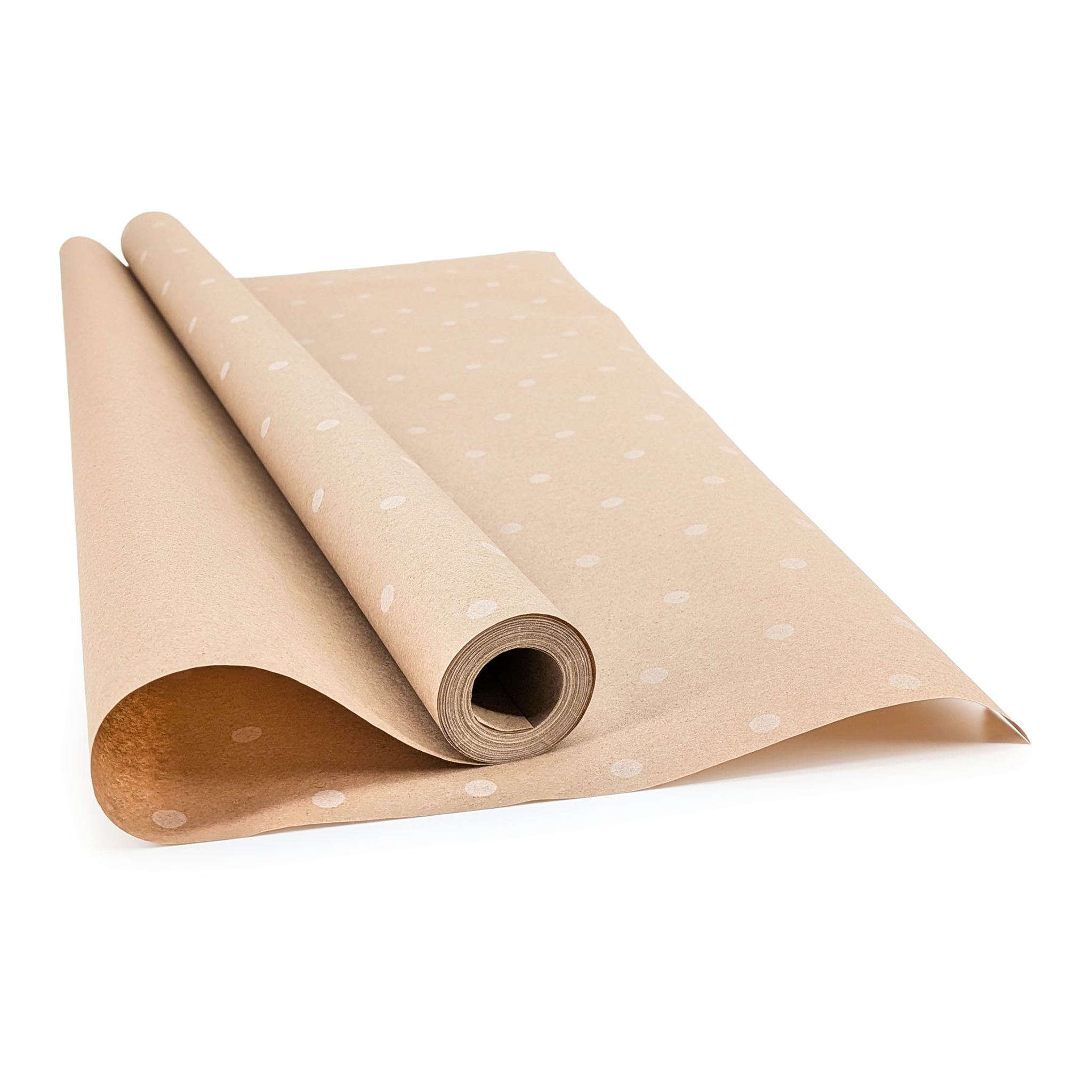 Kraftpapier – Punktemuster – Weiß – 60 cm × 10 m