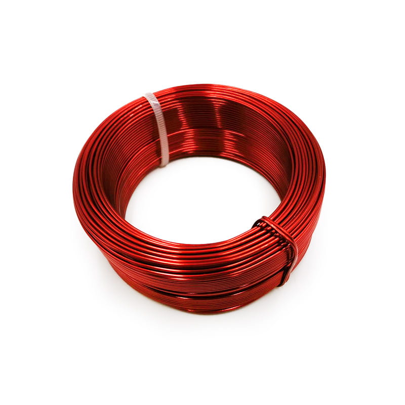 Floristischer Draht - Kleiner Ring - 1 mm x 50 m - Rot