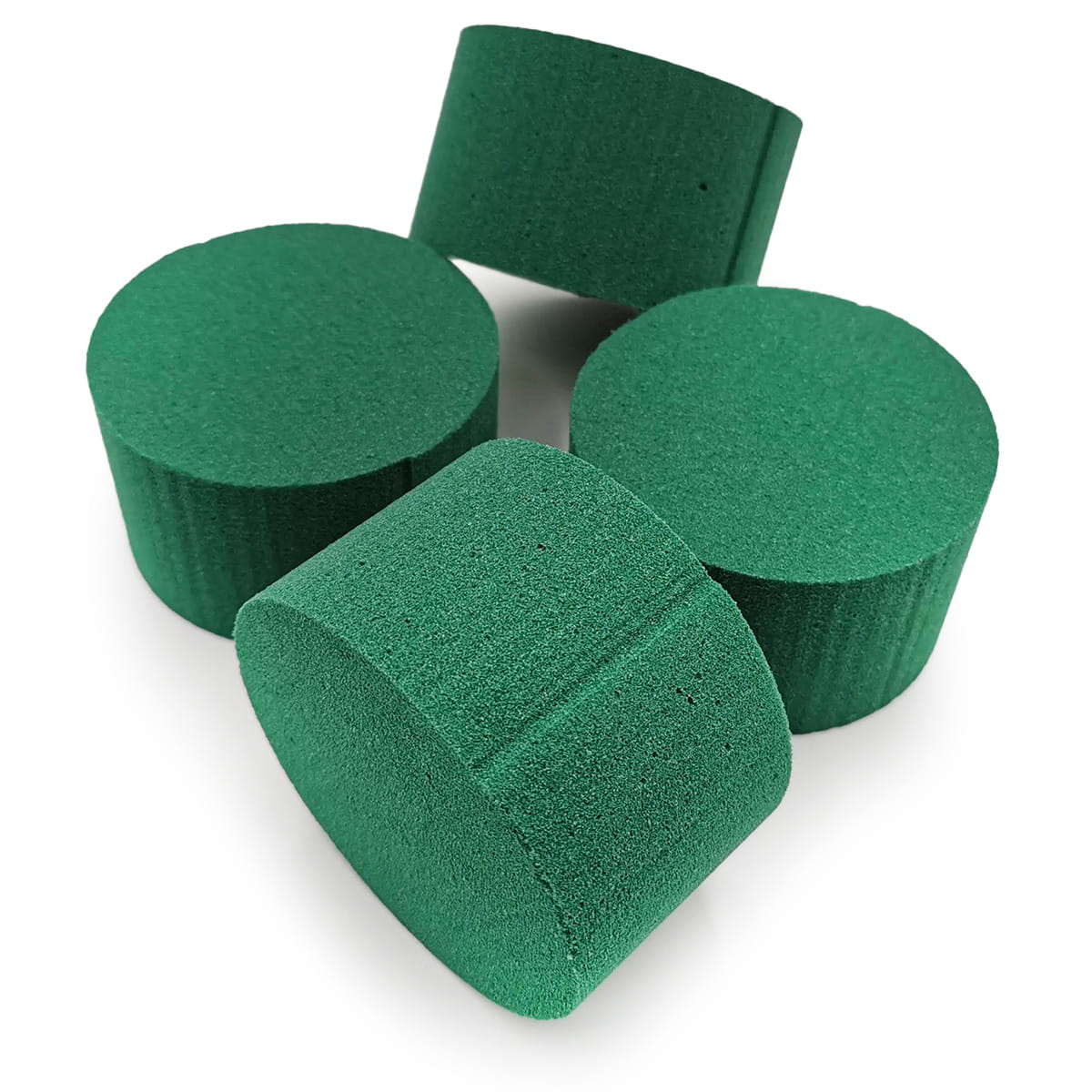 Blumenschwamm – Steckmasse – Zylinder 8 × 5 cm – nass – 4 Stück