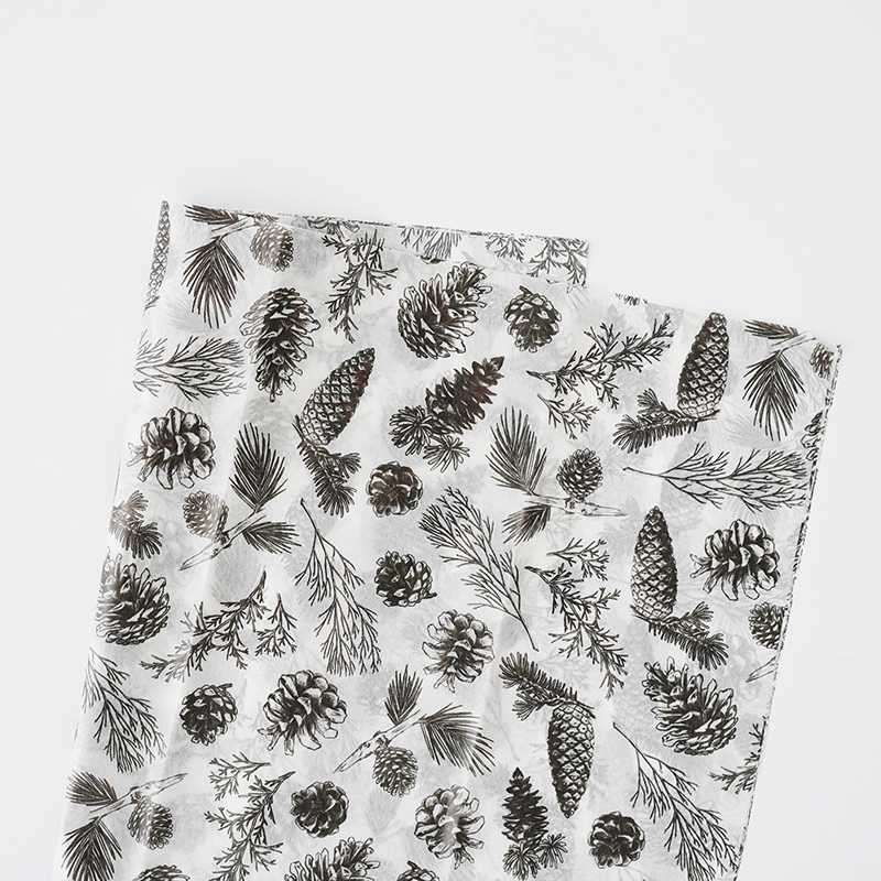 Floristische Papier "Natural Elements" - Zapfen - Bögen 50x70 cm - 10 Stück