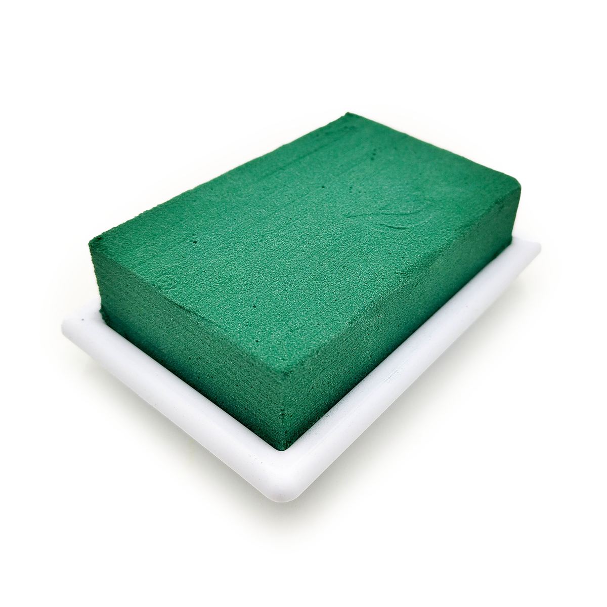 Blumenschwamm – Steckmasse – Table Deco MINI – weiß – mit Unterlage – nass