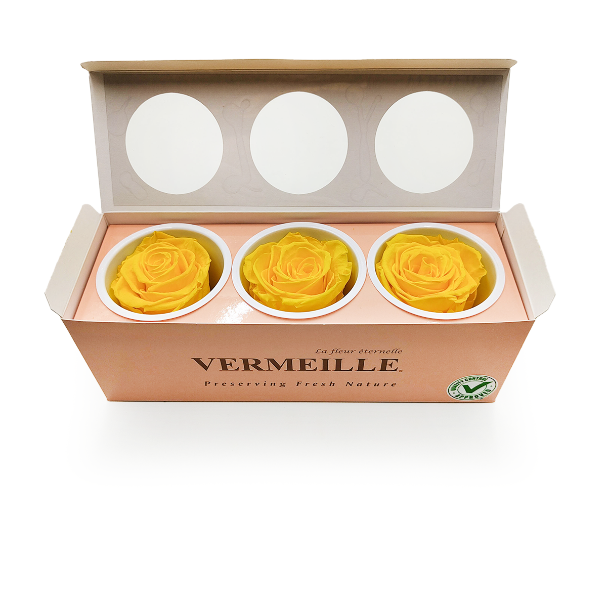 Stabilisierte Rose - Kanariengelb - XL - 3 Stk