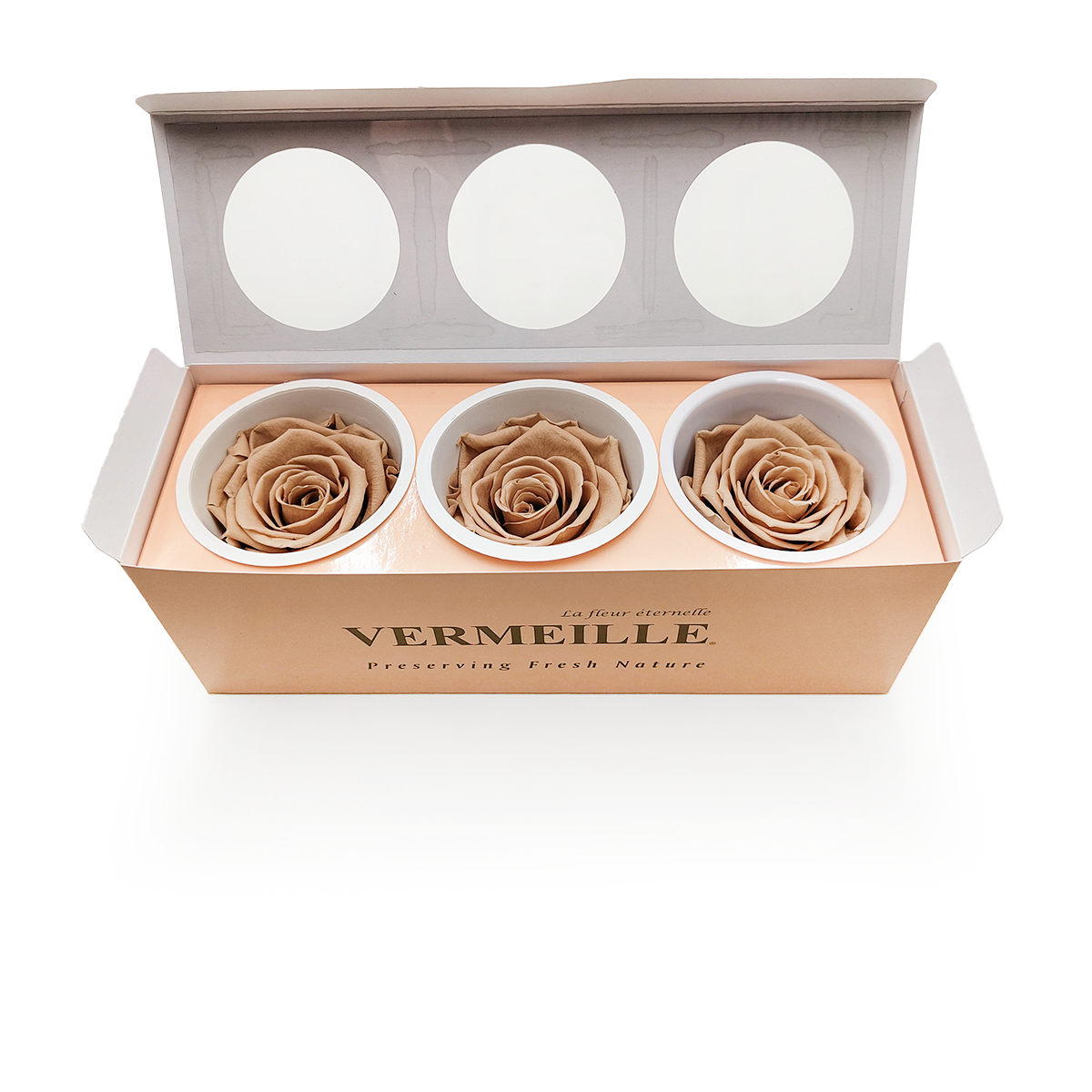 Stabilisierte Rose - Nude - XL - 3 Stk
