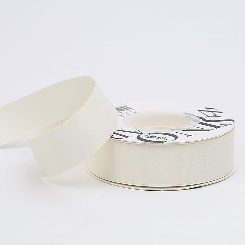 Satin-Blumenband - Weiß - Rolle 2,5 cm x 18 m