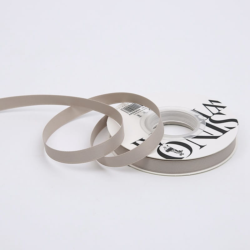 Satin-Blumenband - Grau - Rolle 1 cm x 18 m