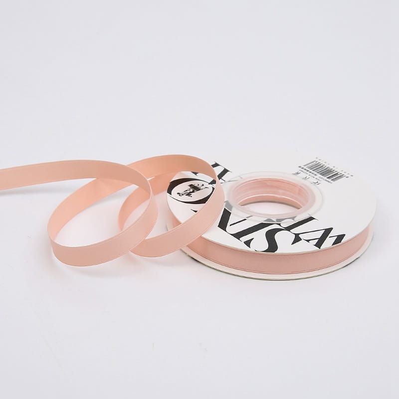 Satin-Blumenband - Rosa - Rolle 1 cm x 18 m