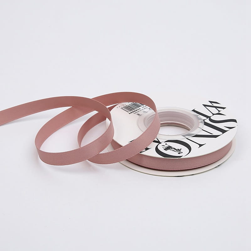 Satin-Blumenband - Pfingstrose - Rolle 1 cm x 18 m