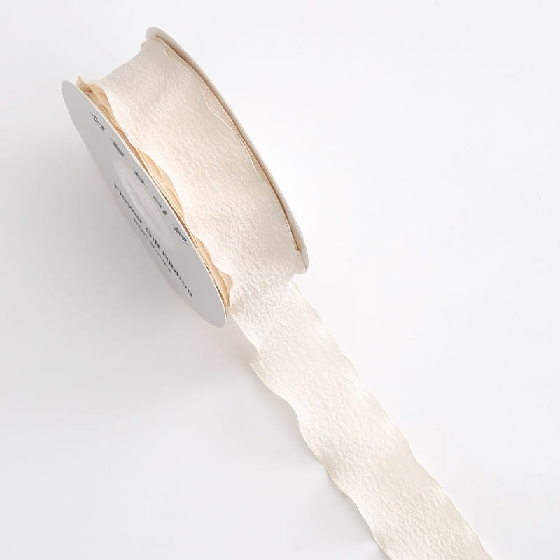 Schleife - Gebrochenes Weiß - Rolle 2,5 cm x 9 m