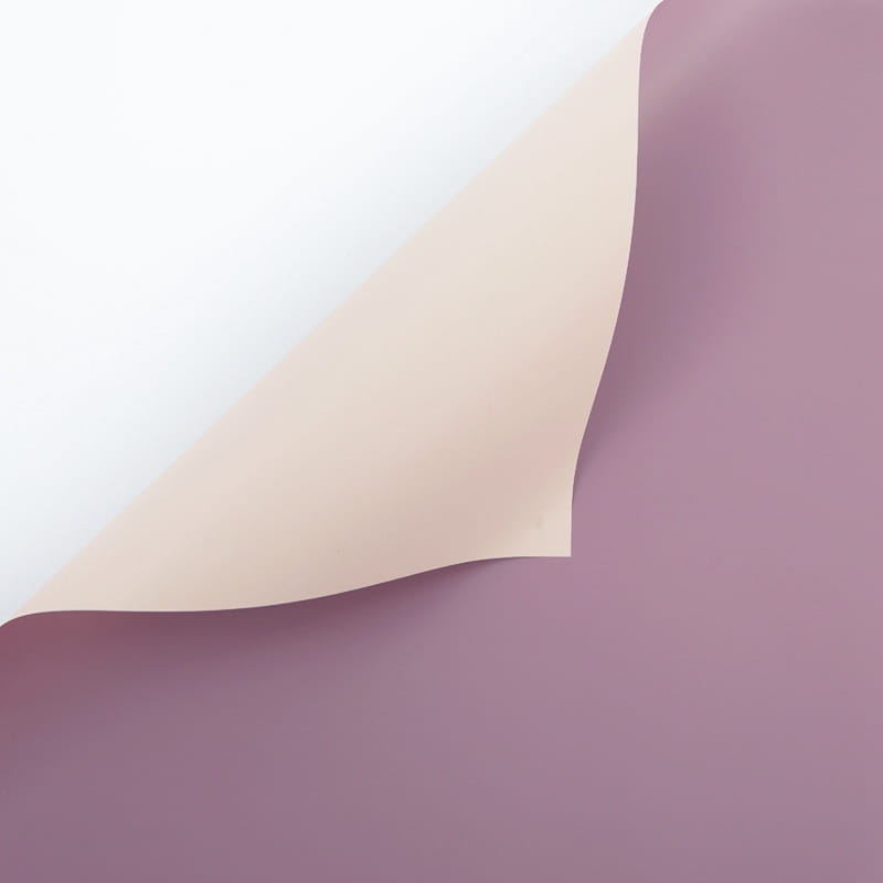 Floristische Folie - Creme + Lila - Bögen 58x58 cm - 20 Stück