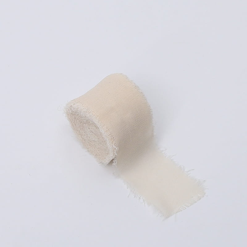 Floristikband – Chiffon – Creme – Rolle 4 cm x 4,5 m