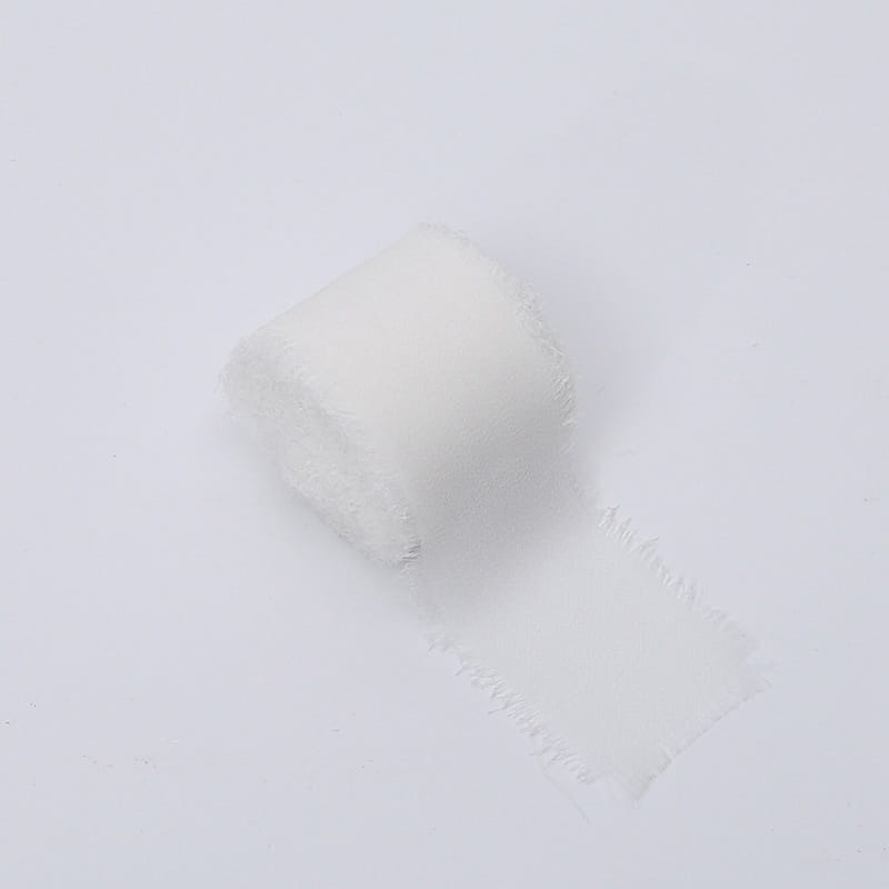 Floristikband – Chiffon – Reinweiß – Rolle 4 cm x 4,5 m