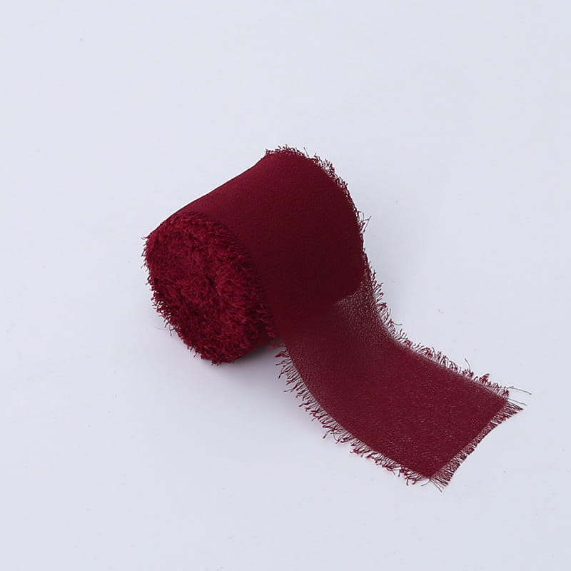 Floristikband – Chiffon – Burgunderrot – Rolle 4 cm x 4,5 m
