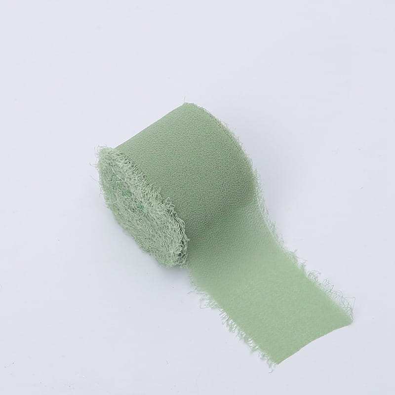 Floristikband – Chiffon – Salbeigrün – Rolle 4 cm x 4,5 m