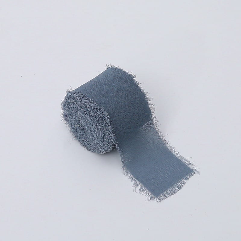 Floristikband – Chiffon – Stahlblau – Rolle 4 cm x 4,5 m